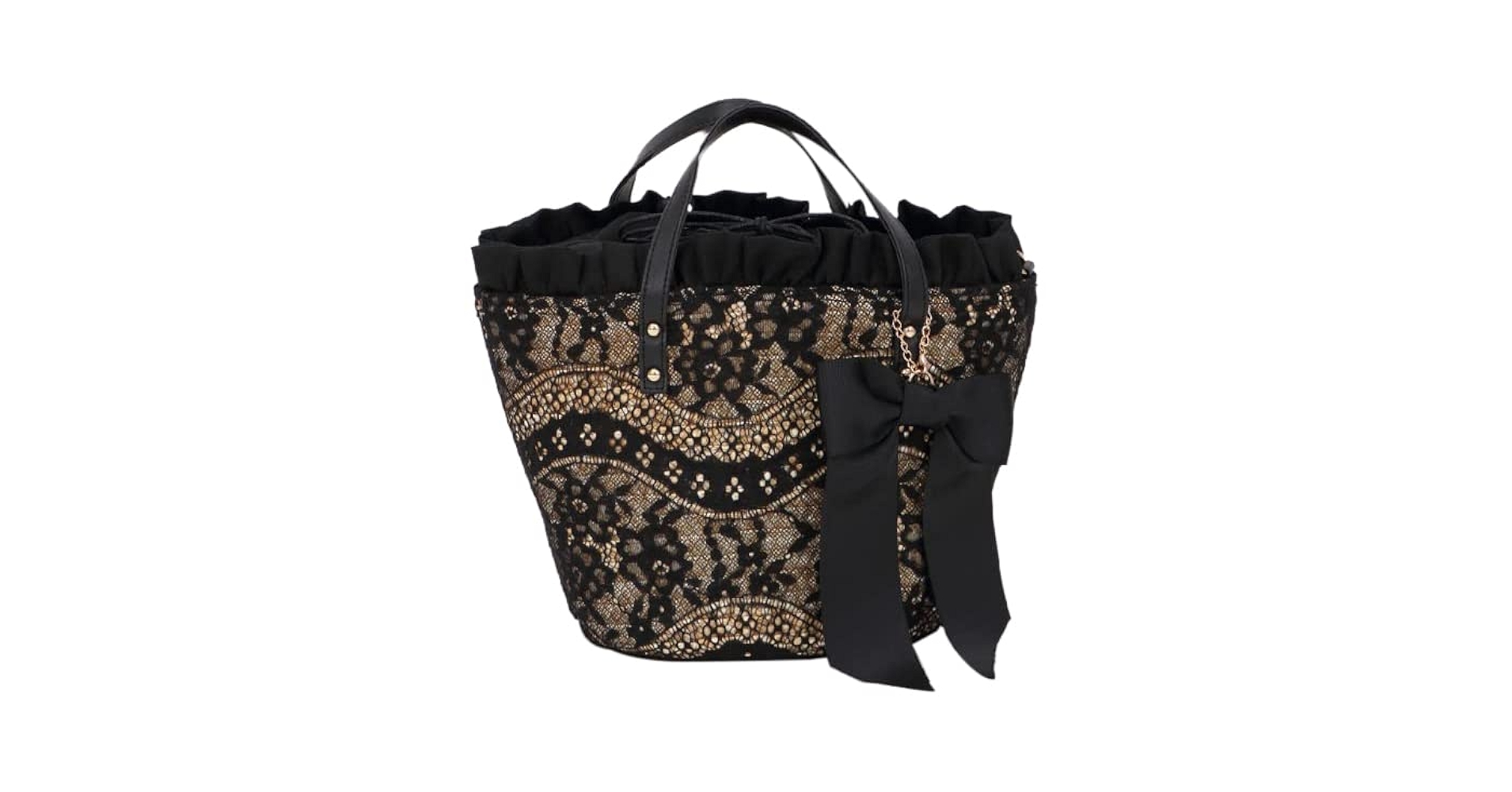 axes femmeリボンチャーム付きかごバッグ Amazon | [アクシーズファム] リボンチャーム付き かごバッグ